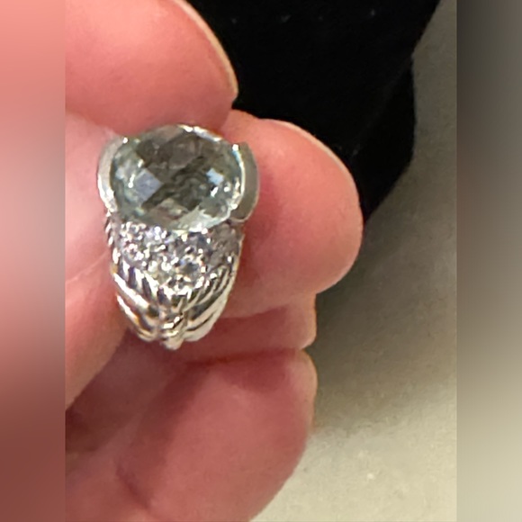 Judith ripka SS , Prasiolite and CZ earrings - Picture 2 of 14